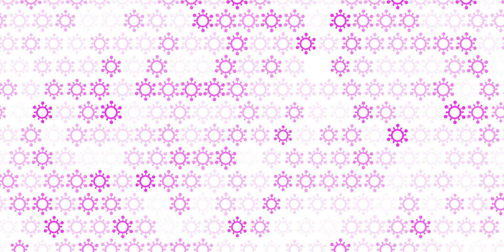 textura de vector rosa claro con símbolos de enfermedades.