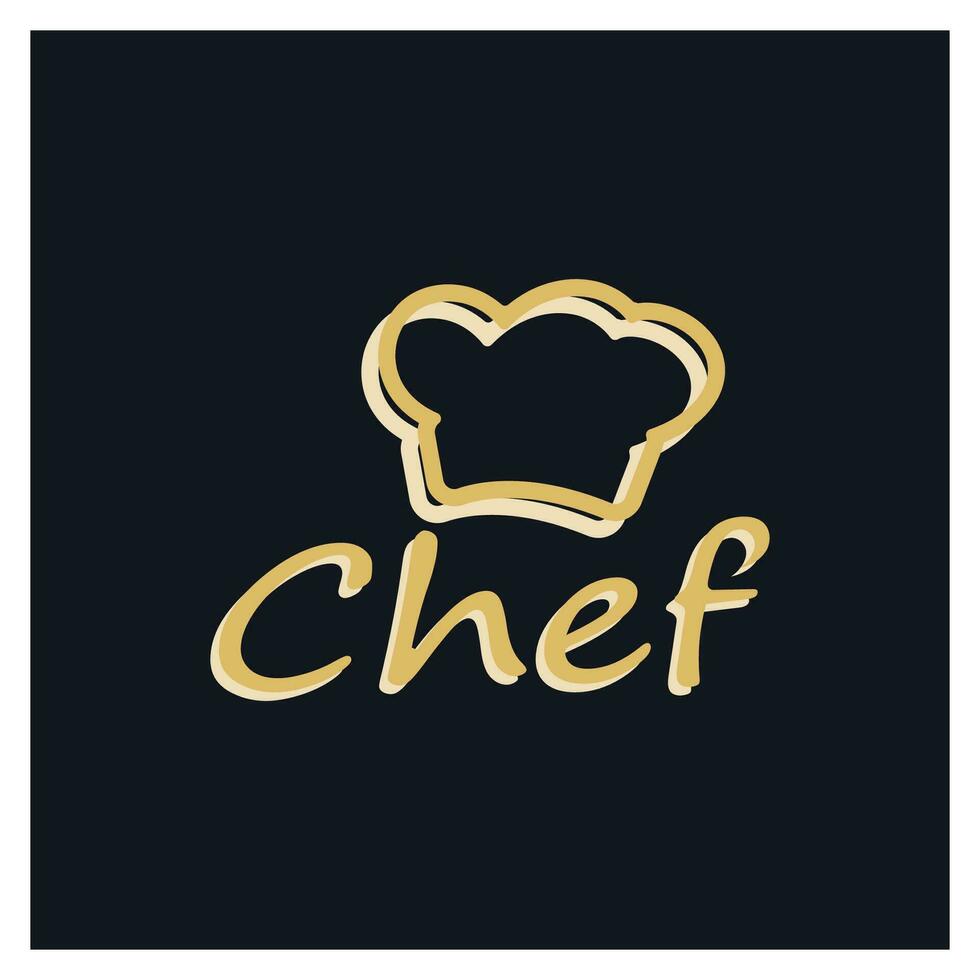 professional logo chef or kitchen chef hat.for business,home cook,and restaurant chef.bakery,vector vector