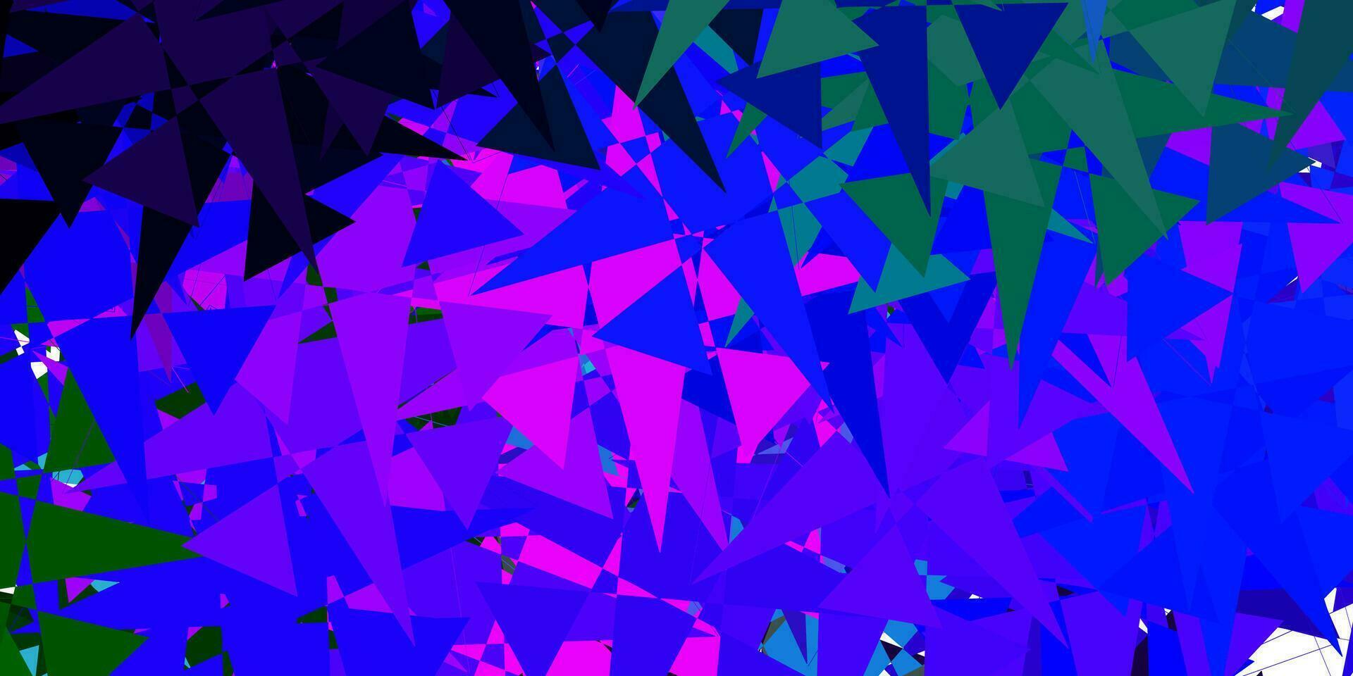 Dark Multicolor vector template with triangle shapes.