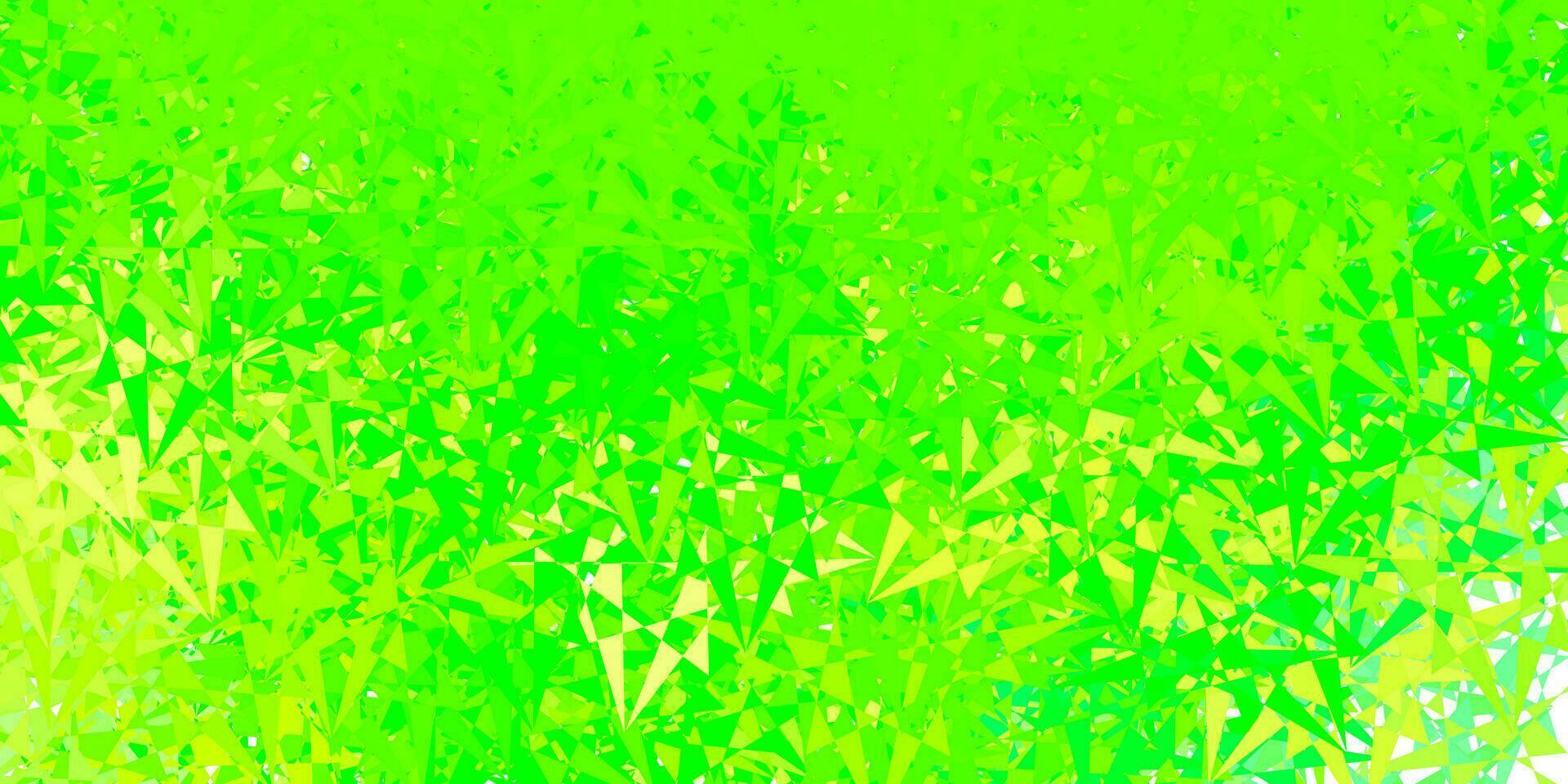 Light green, yellow vector background with triangles.