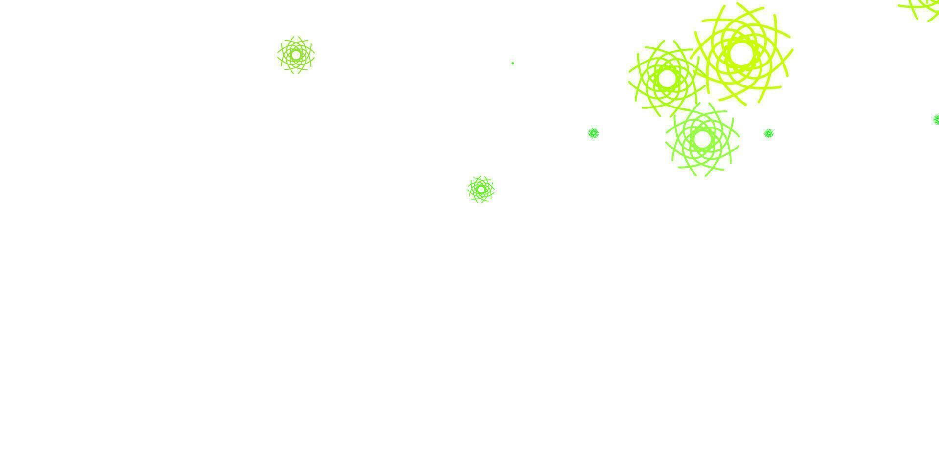 Light Green, Yellow vector pattern with abstract shapes.