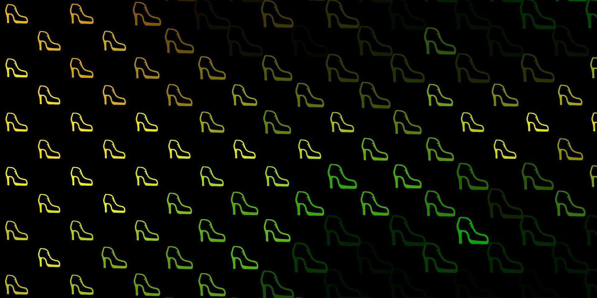 Dark green, yellow vector backdrop with woman's power symbols.