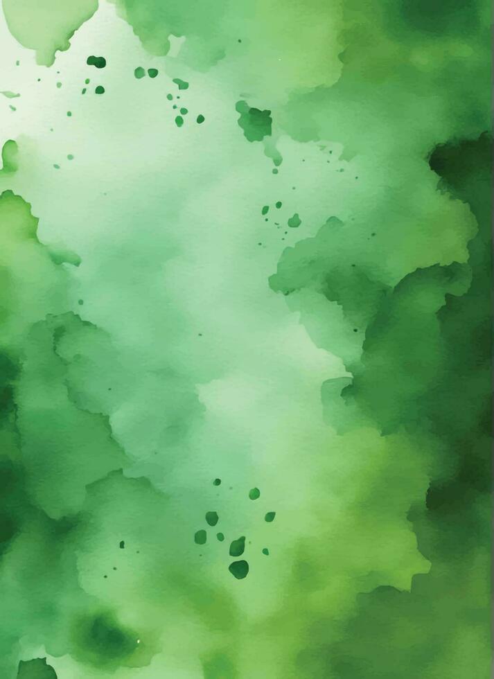 Green watercolor background vector