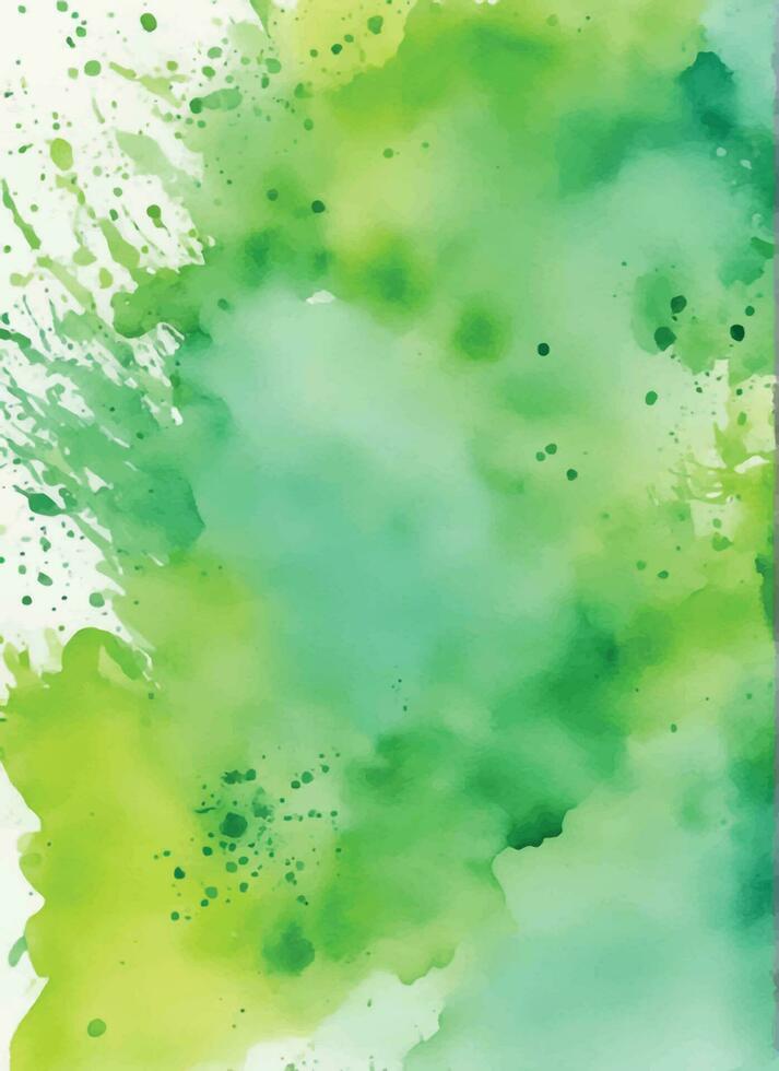 Green watercolor background vector