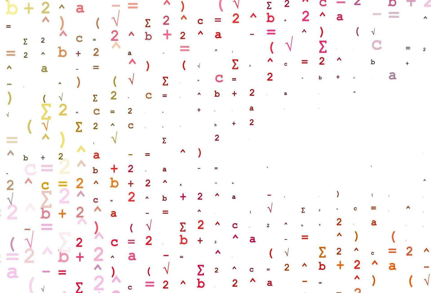 Light Red, Yellow vector background with Digit symbols.