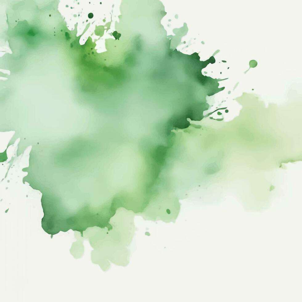 Green watercolor background vector