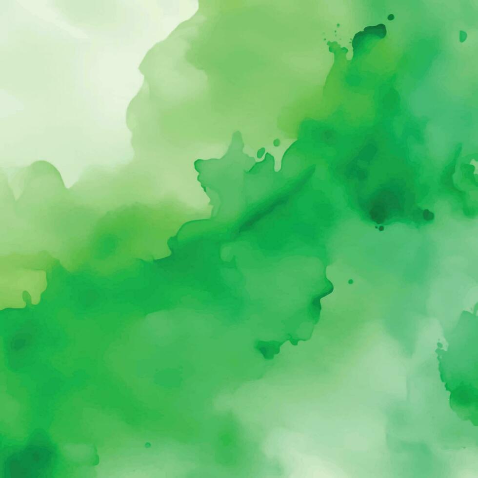 Green watercolor background vector