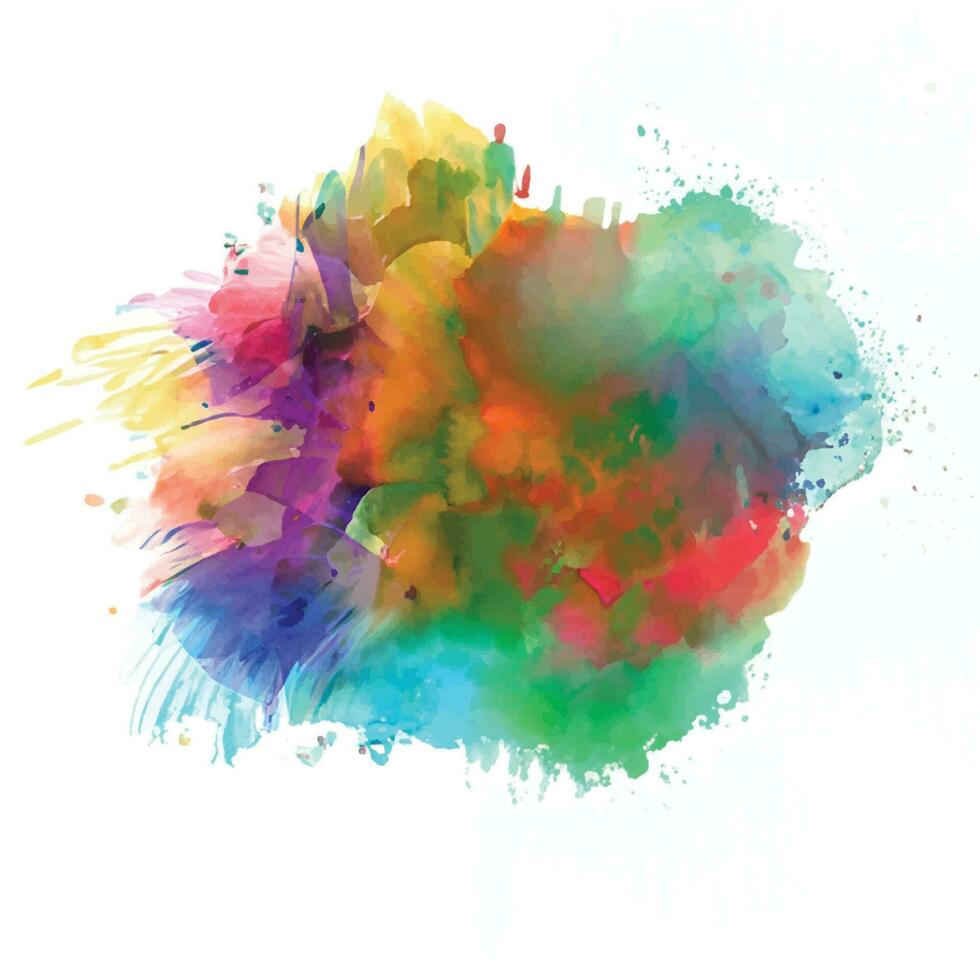 vector abstract background with a colourful watercolour splatter design