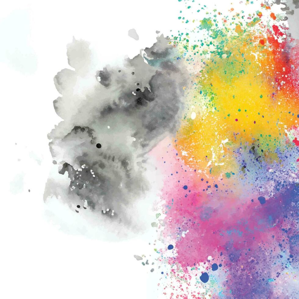 vector abstract background with a colourful watercolour splatter design