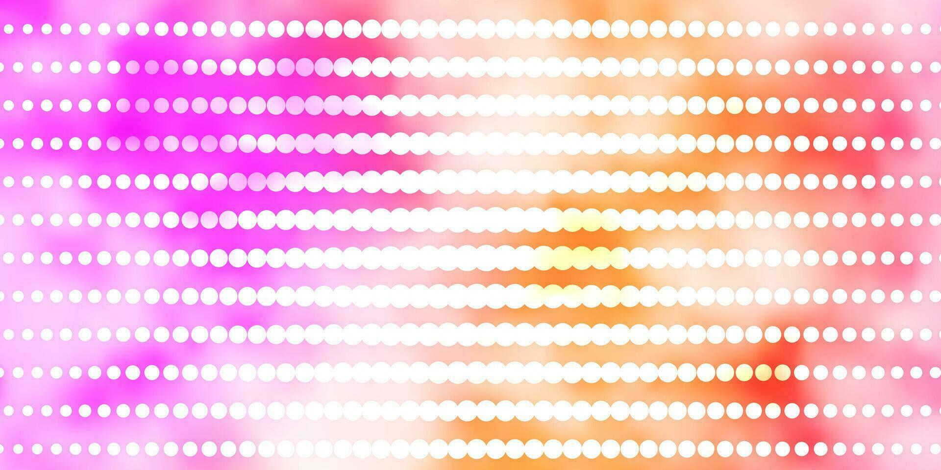 Light Pink, Yellow vector backdrop with circles.