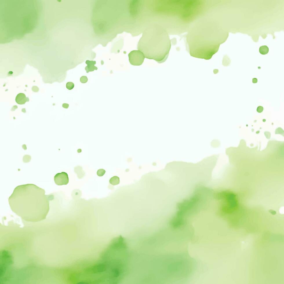 Green watercolor background vector