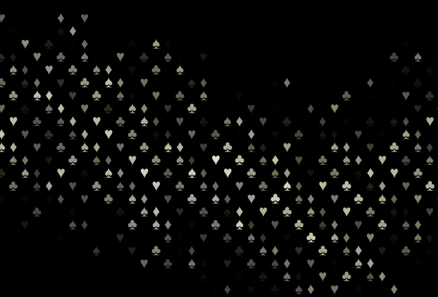 Dark Black vector pattern with symbol of cards.