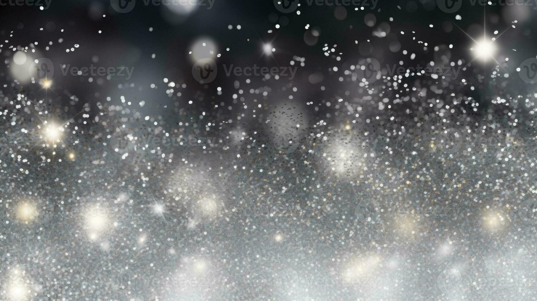 Black Silver Glitter Christmas Abstract Background Stock Photo