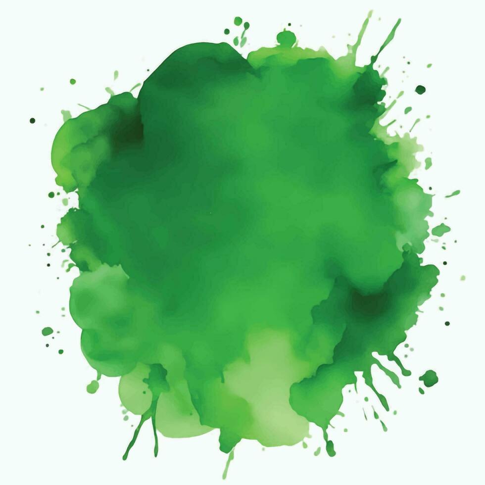 Green watercolor background vector