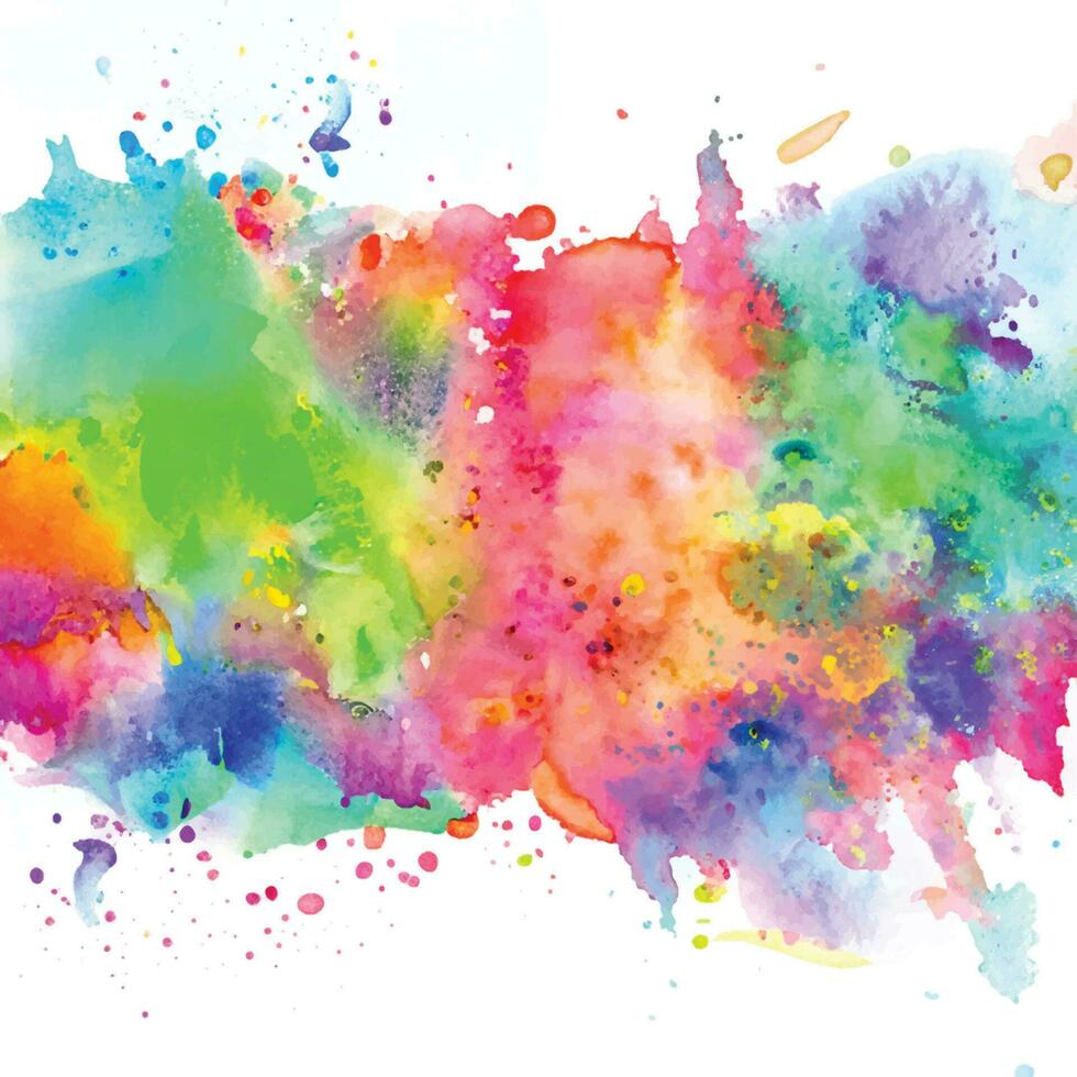 vector abstract background with a colourful watercolour splatter design