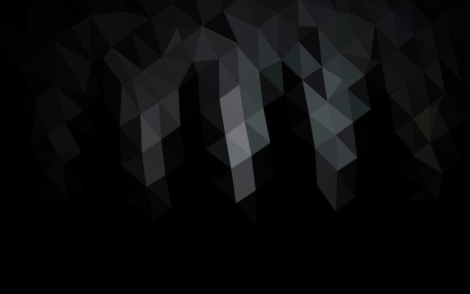 Dark Black vector blurry triangle pattern.