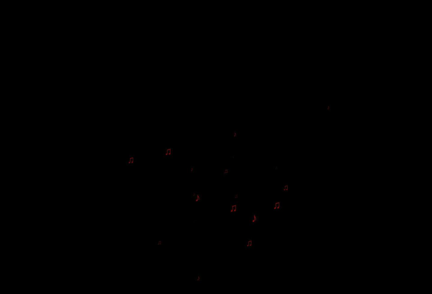 Dark Red vector pattern with music elements.