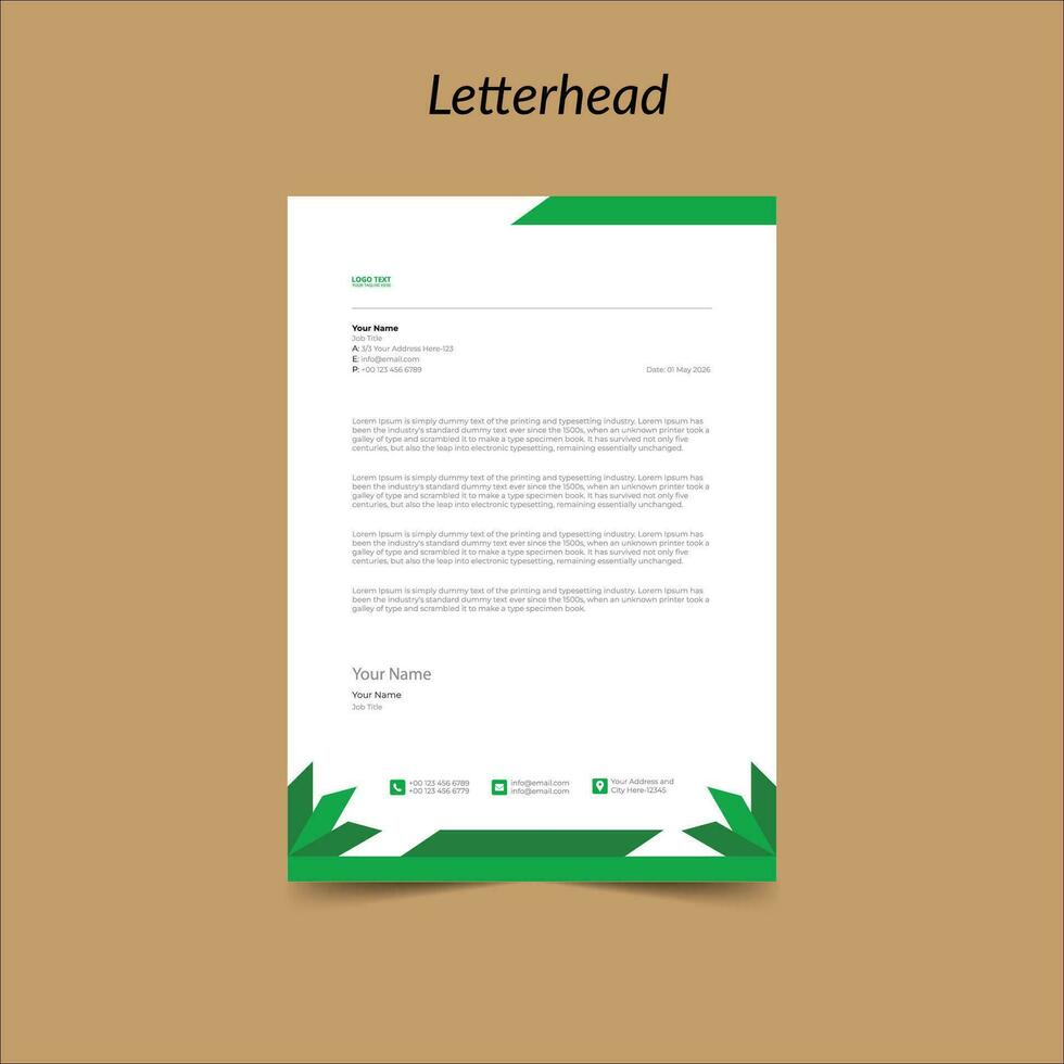 Modern Letterhead Pad Template Design vector