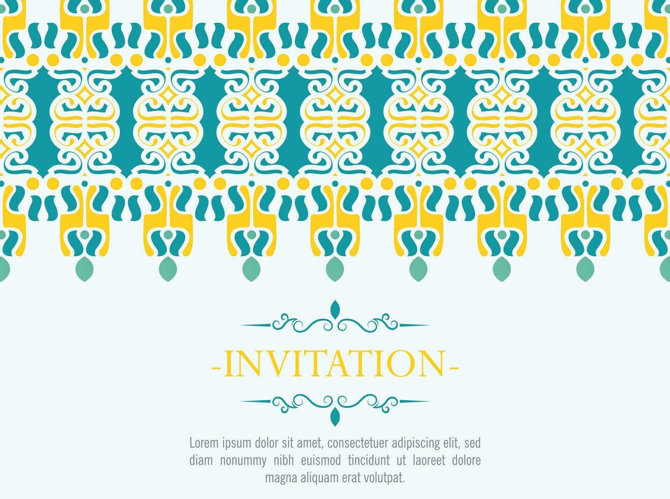 Invitation card vector design vintage style