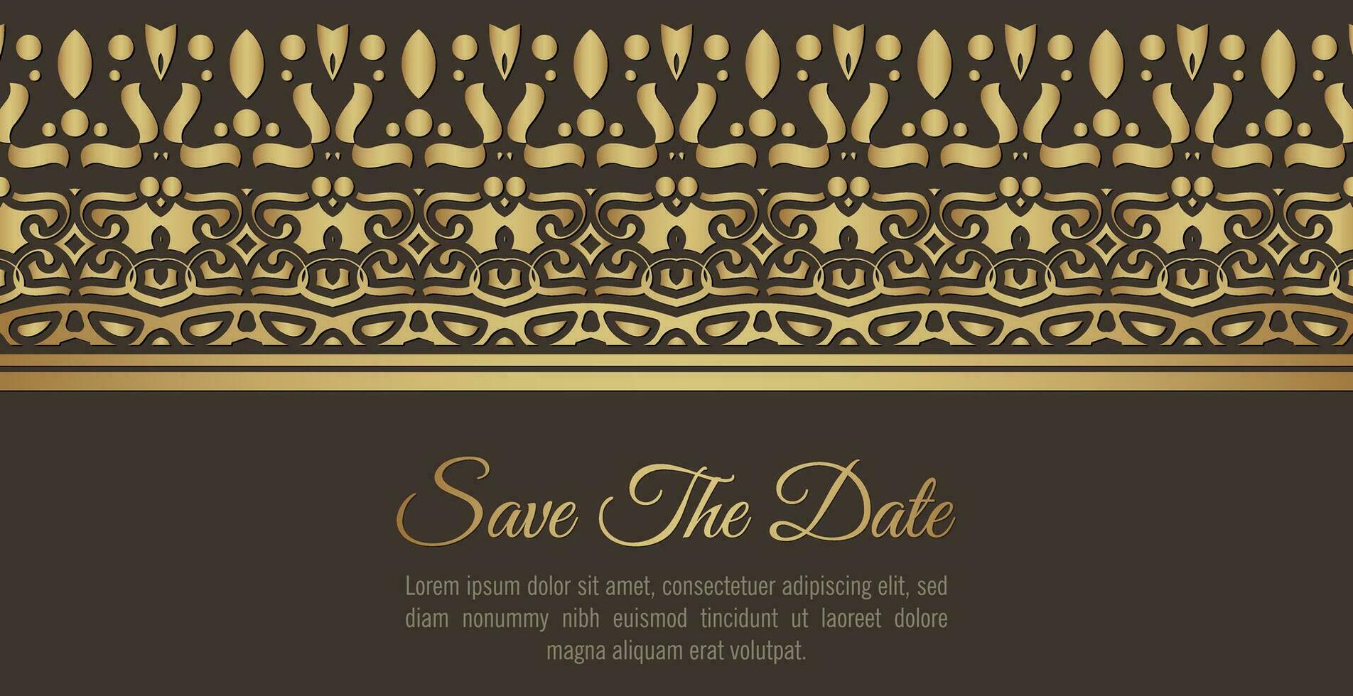 luxury invitation background style ornamental pattern vector