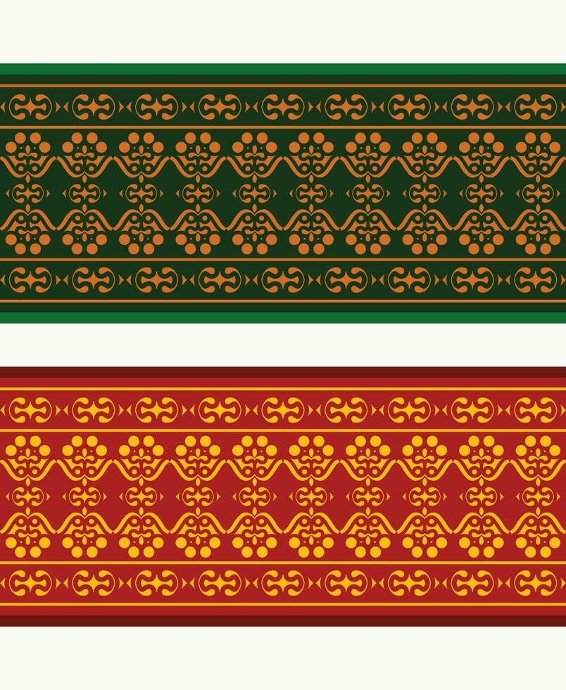 Henna banner border with colorful border vector