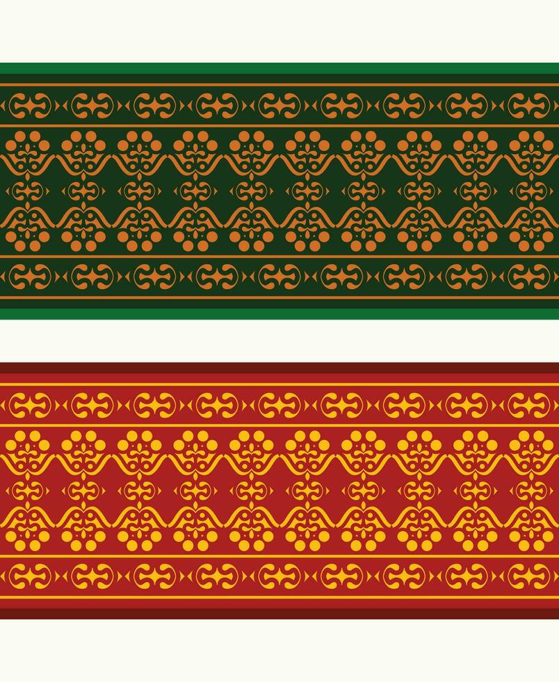 Henna banner border with colorful border vector