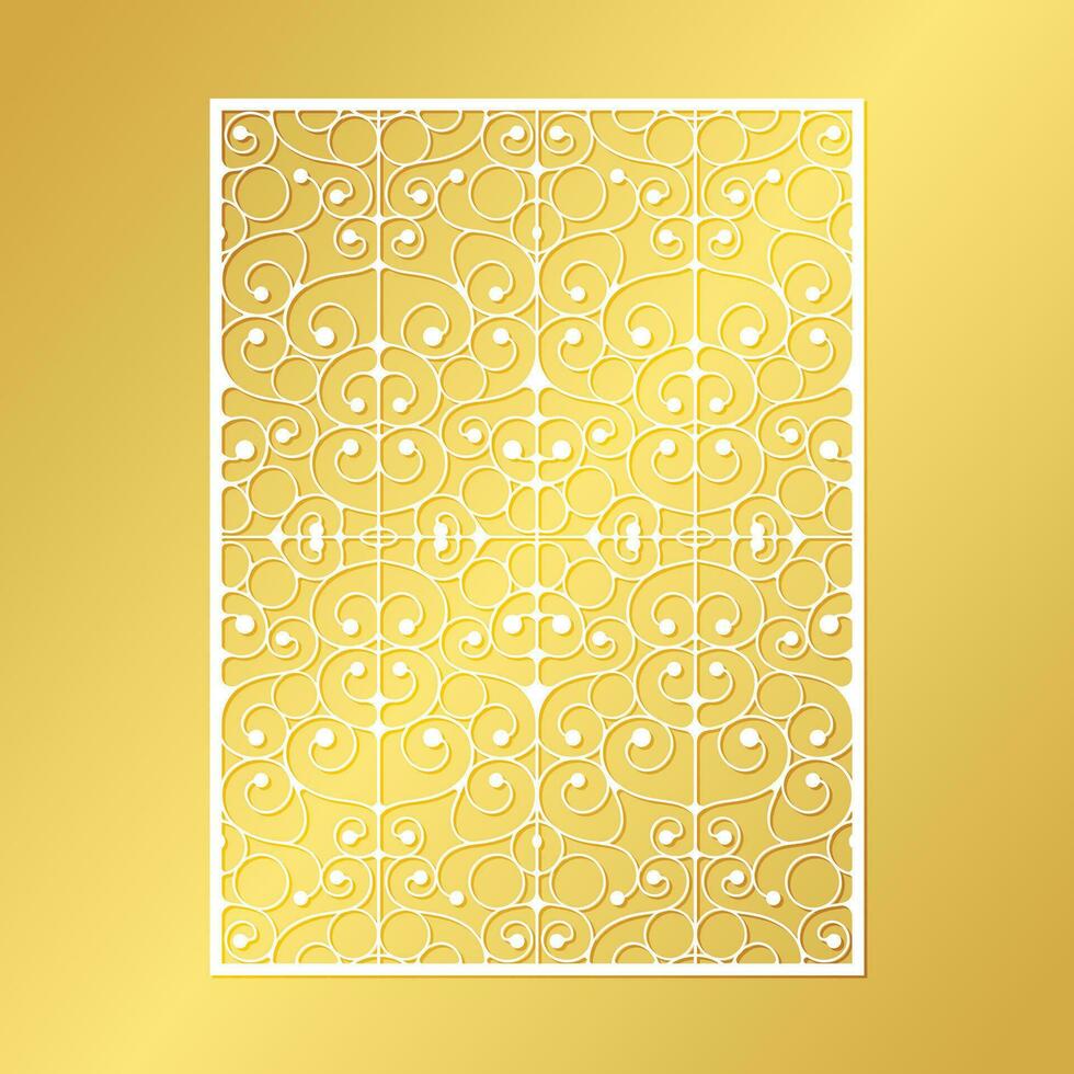 seamless die cut decorative pattern template vector