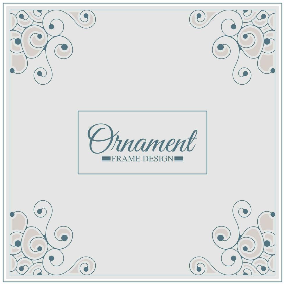 vintage ornamental frame design template vector