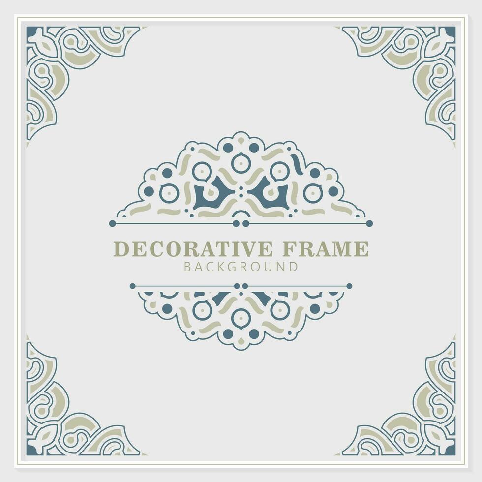 plantilla de diseño de marco ornamental vintage vector