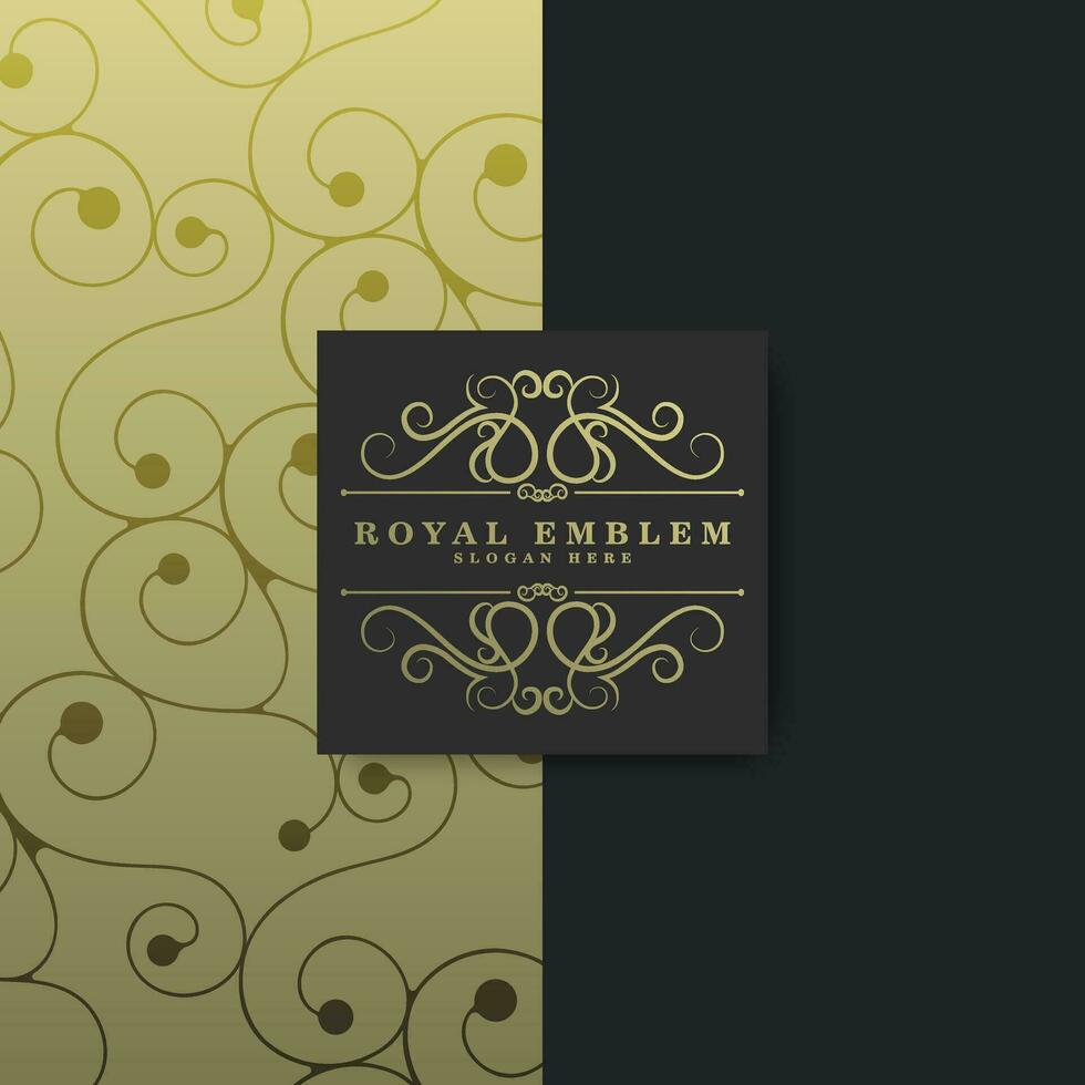 elegant gold pattern card design vector