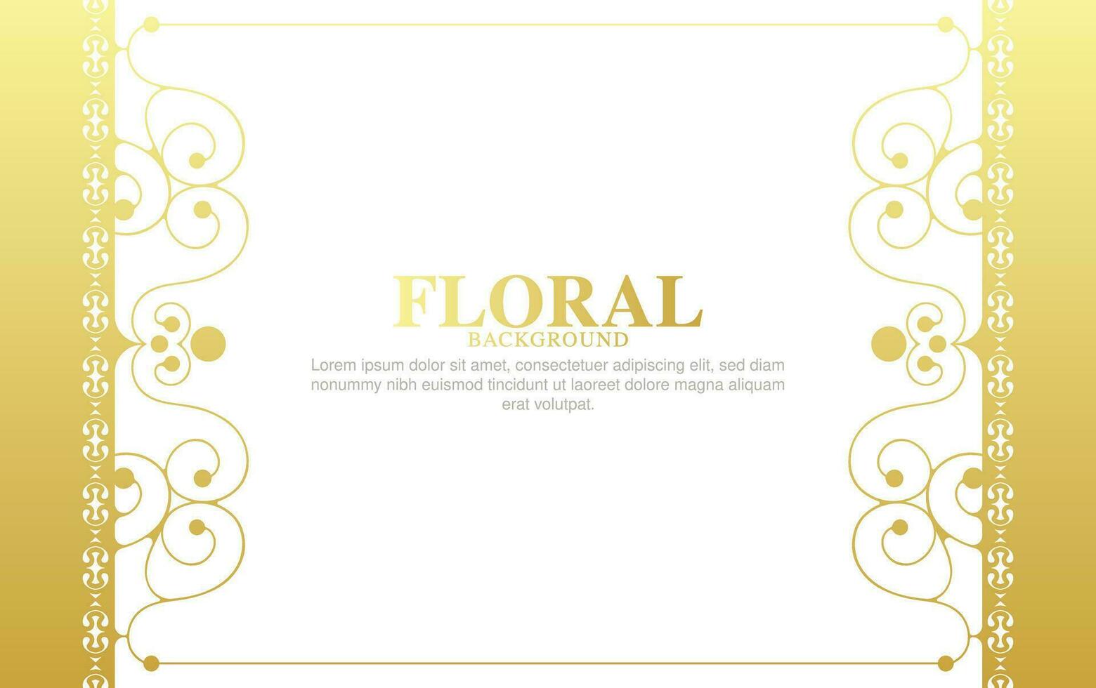 oro ornamental floral marco decorativo diseño póster palabras clave vector