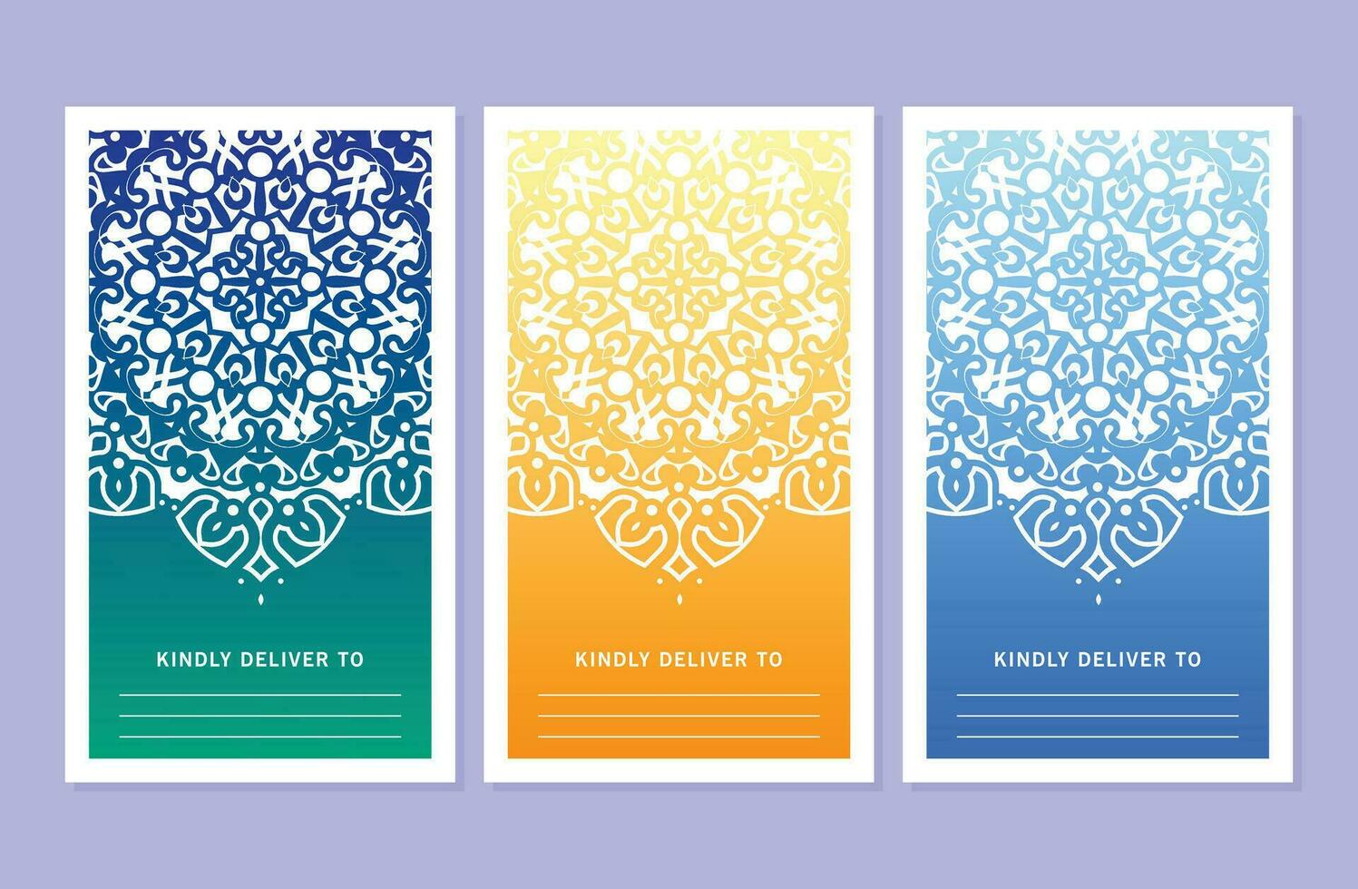 colorful mandala decorative card design vector