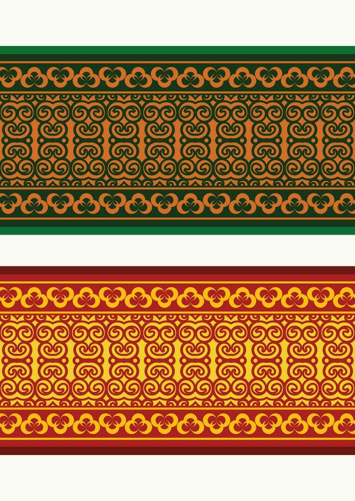 Henna banner border with colorful border vector