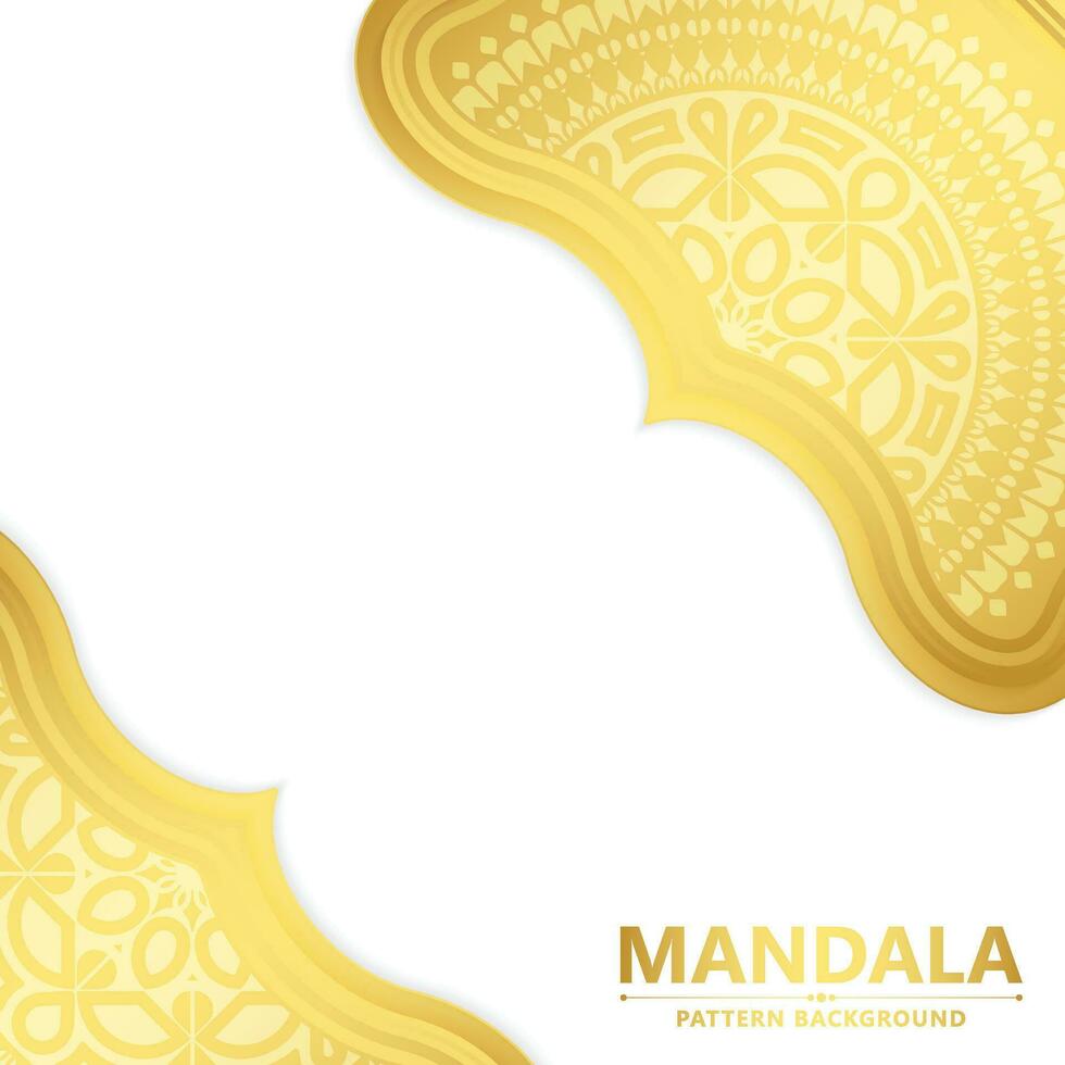 Elegant white mandala background concept vector