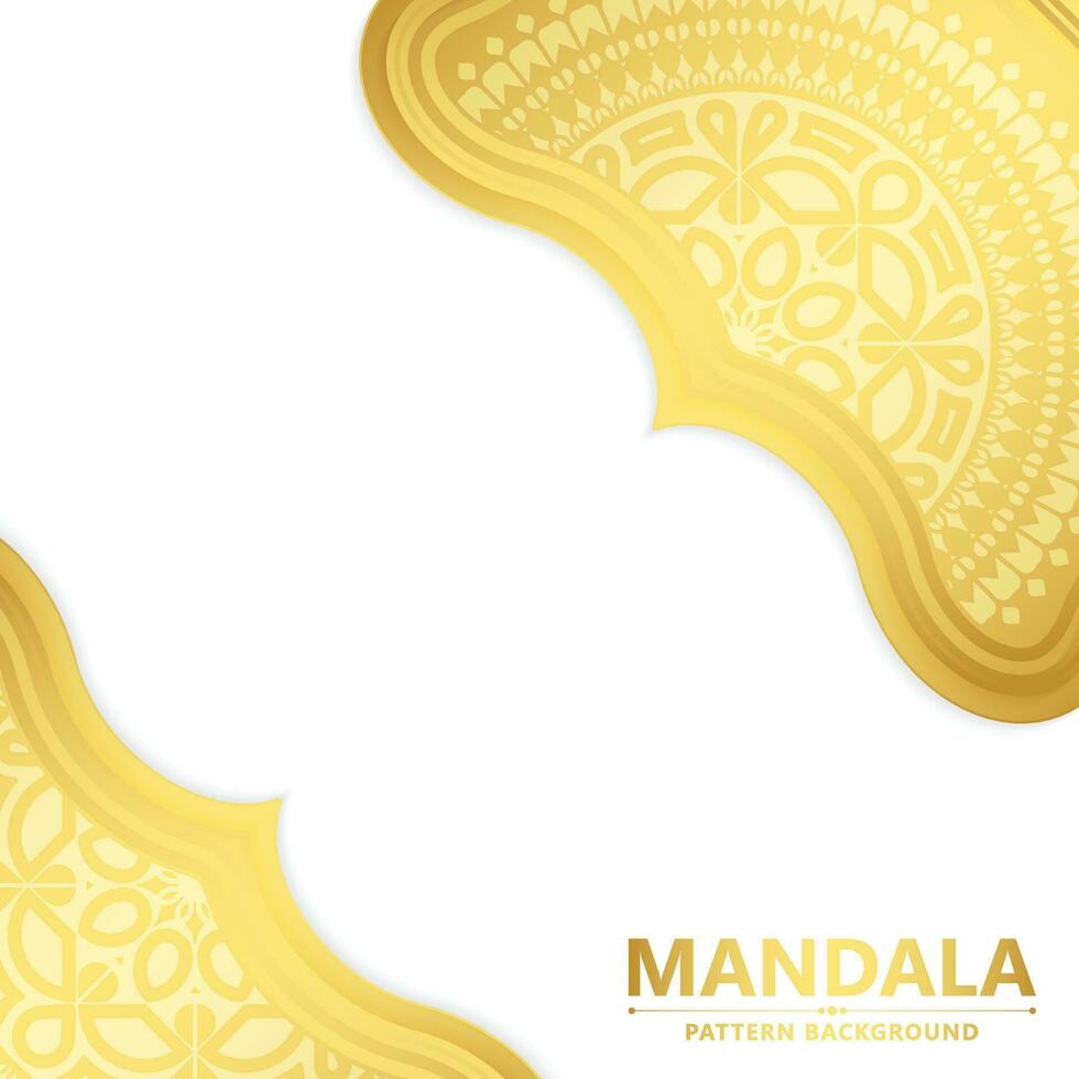 elegante concepto de fondo mandala blanco vector