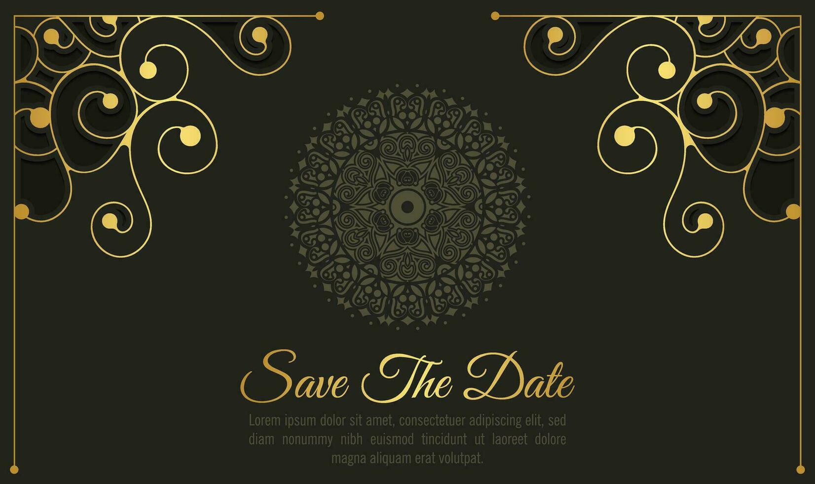 luxury invitation background style ornamental pattern vector