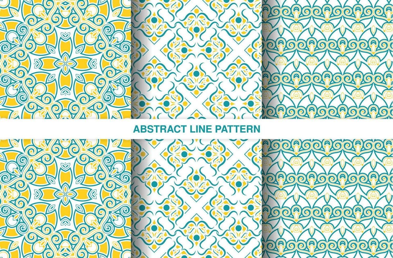 Collection of Colorful abstract geometric pattern design vector