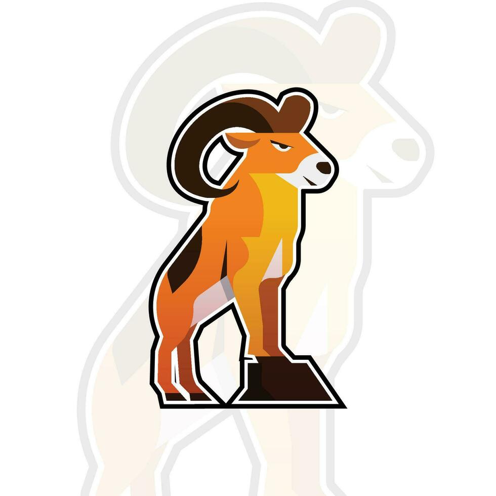 Goat logo icon vector design Goat Circle logo design illustrator design Creative Goat logo design goat icon modern company logo