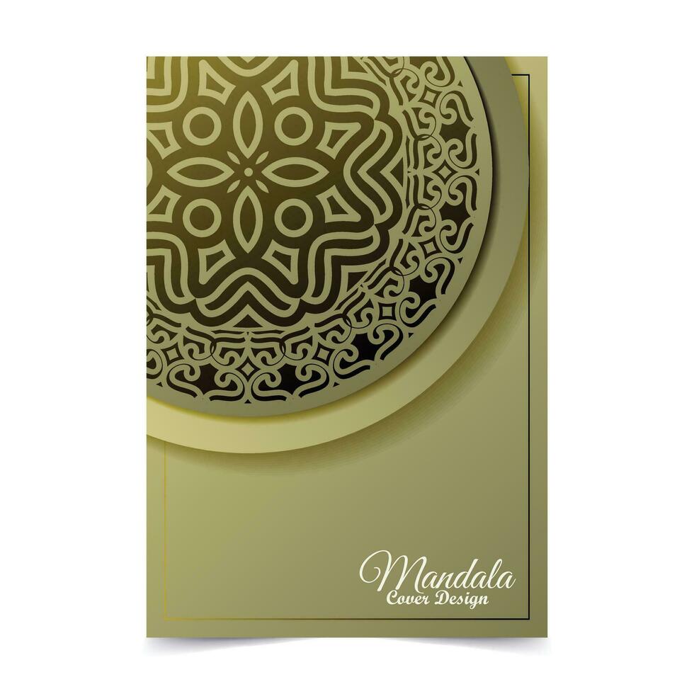 luxury cover background with mandala texture vector