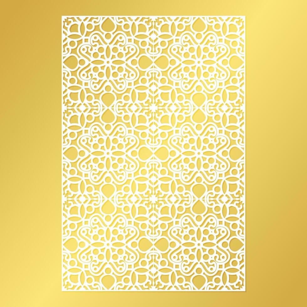 seamless die cut decorative pattern template vector