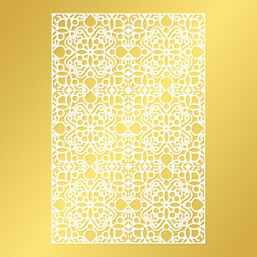 seamless die cut decorative pattern template vector