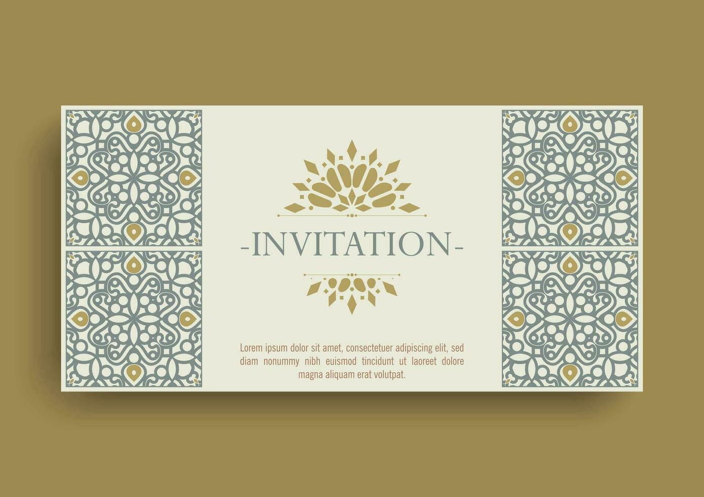 Invitation card vector design vintage style