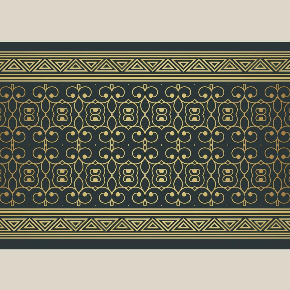 Elegant golden ornamental border template vector