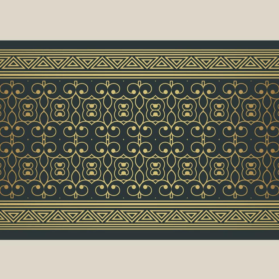 elegante plantilla de borde ornamental dorado vector