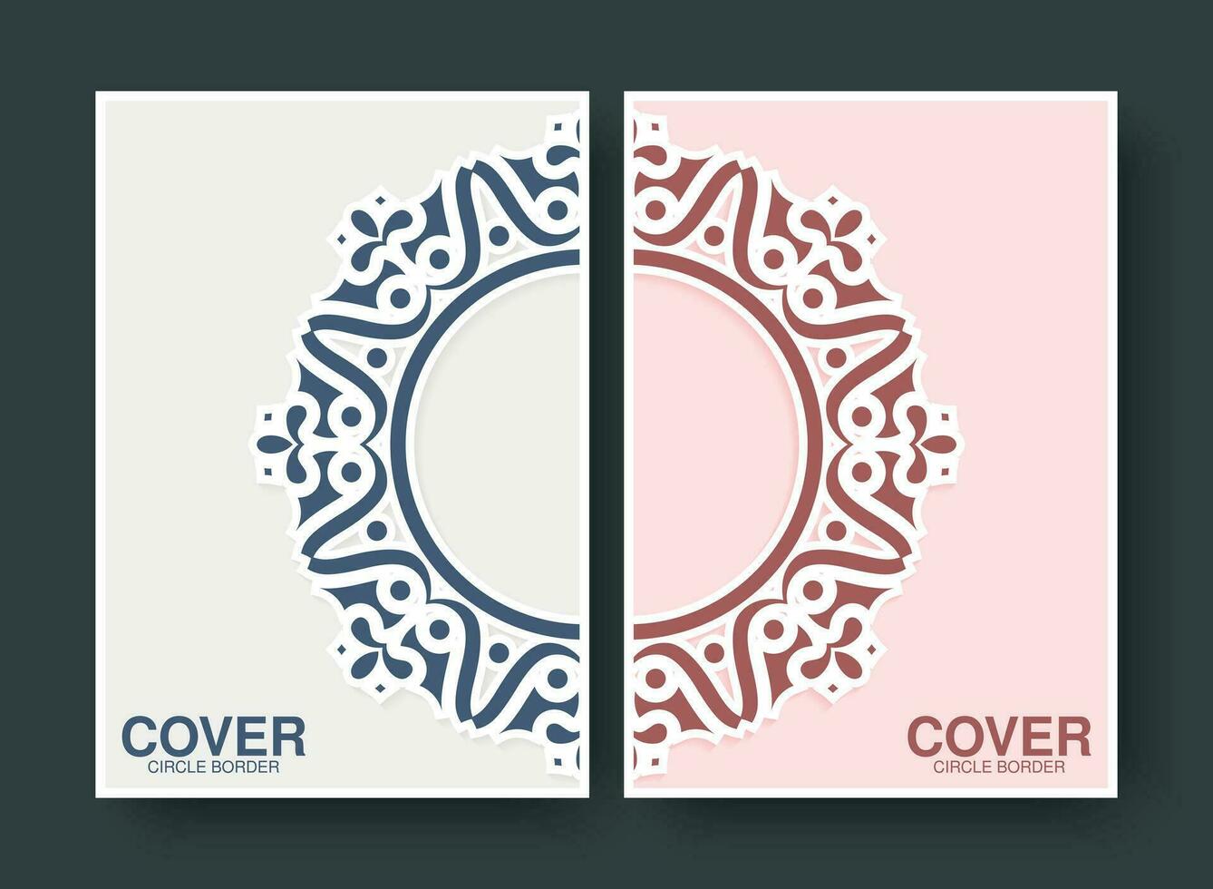 Flat Cover Border Circle Pattern vector