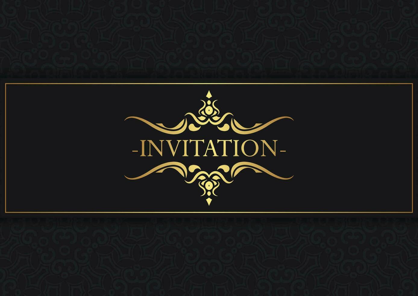 patrón ornamental de estilo de fondo de invitación de lujo vector