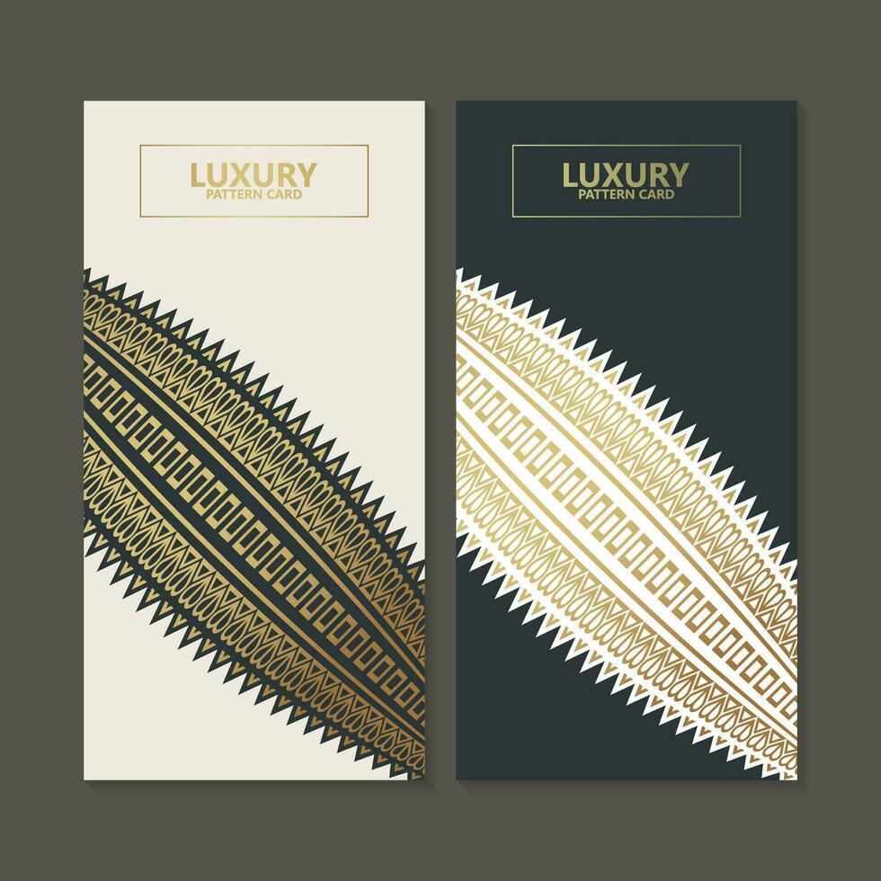 elegant gold pattern card design vector