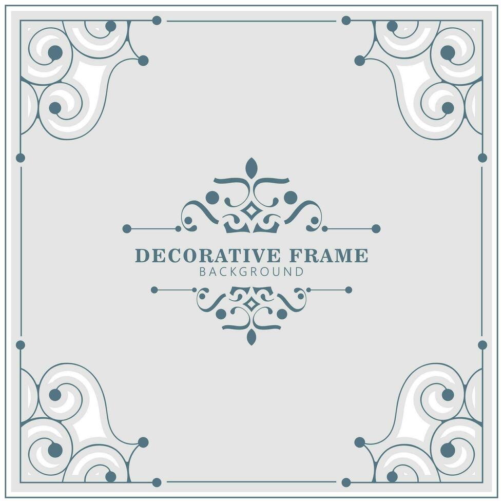 vintage ornamental frame design template vector