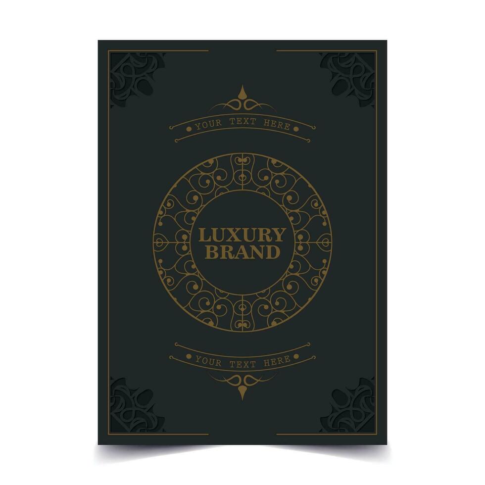 Luxury ornament greeting card vector template