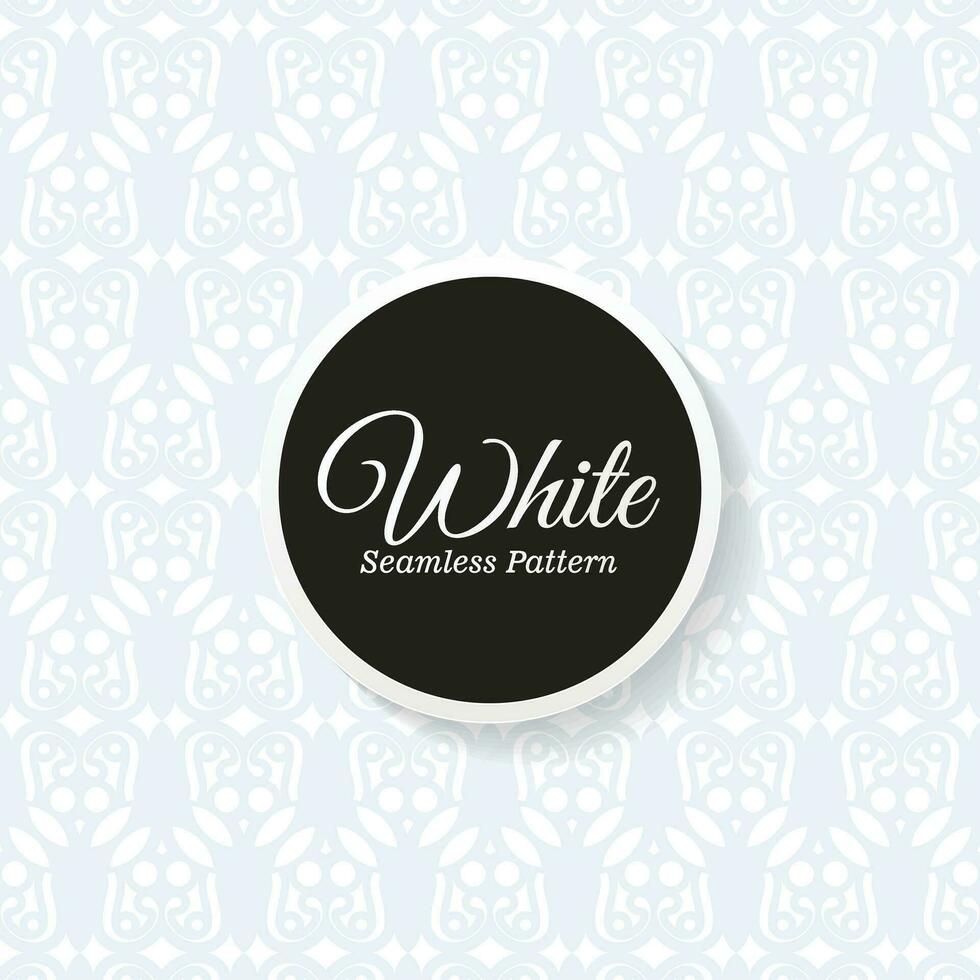 elegante diseño de patrones sin fisuras en blanco vector